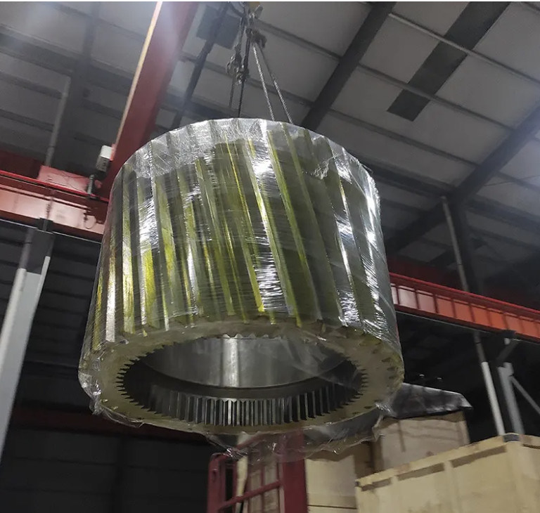 Βαρύ φορτίο κυλινδρικό κιβώτιο τεράστιο κιβώτιο για ανώτερη μεταφορά ισχύος σε ασημένιο φινίρισμα